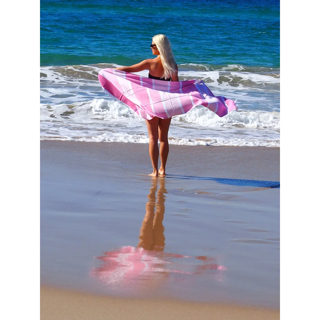 Turkish Cotton Towel Sorrento Candy - Outdoor Recreation