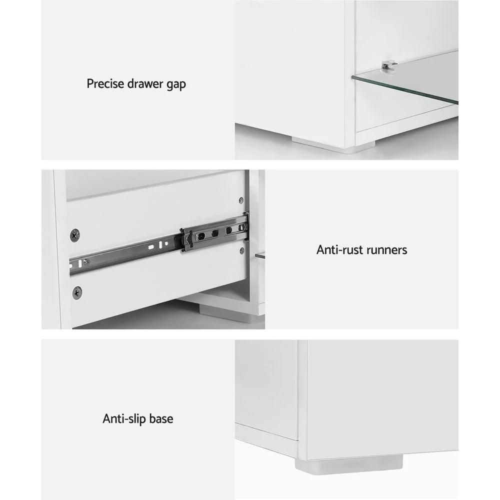 TV Cabinet Entertainment Unit 180CM Wood - White James