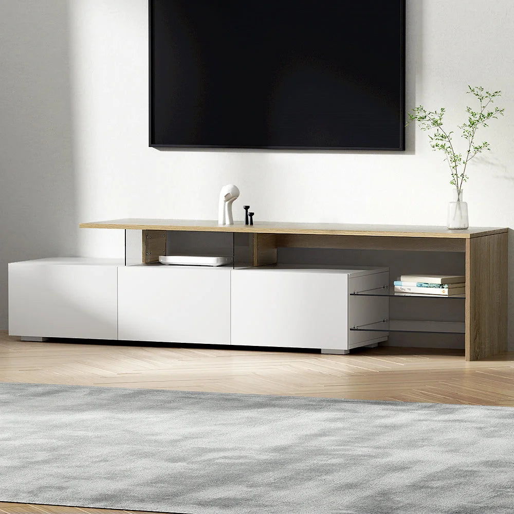TV Cabinet Entertainment Unit 180CM Wood - White James