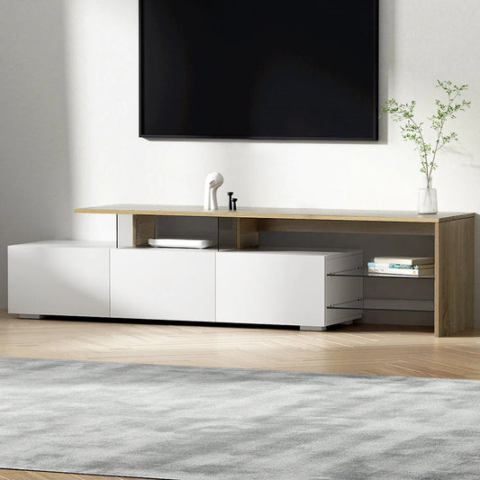 TV Cabinet Entertainment Unit 180CM Wood - White James
