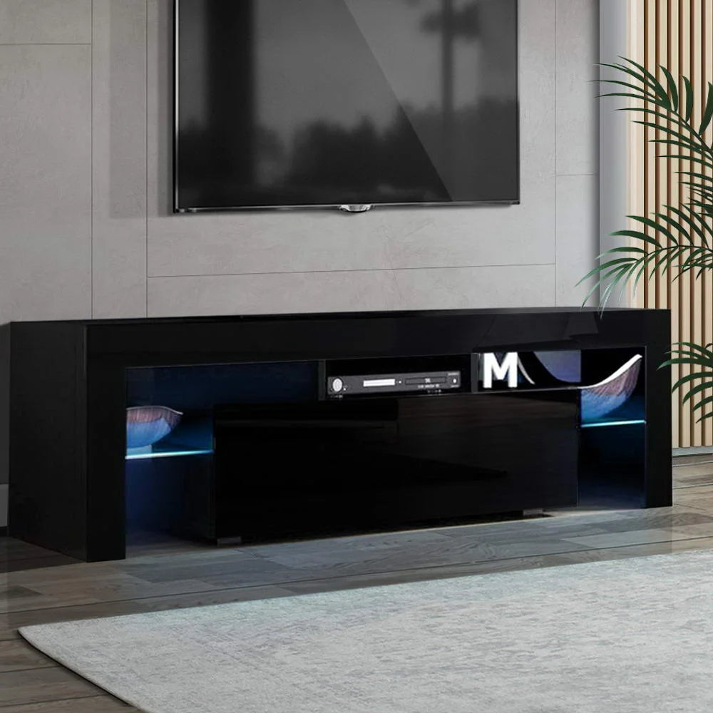 TV Cabinet Entertainment Unit Stand LED Gloss Furniture