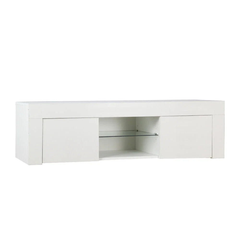 TV Cabinet Entertainment Unit Stand RGB LED Gloss Furniture