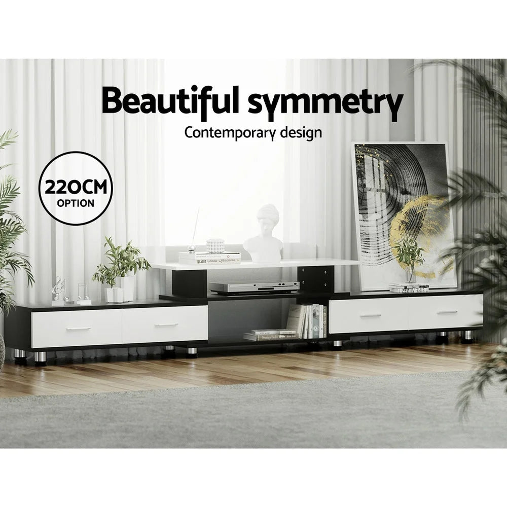 Black wooden 160cm storage cabinet with slim storage layout and glass door