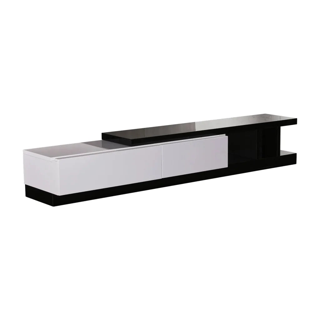 TV Cabinet Entertainment Unit with 2 Storage Drawers High