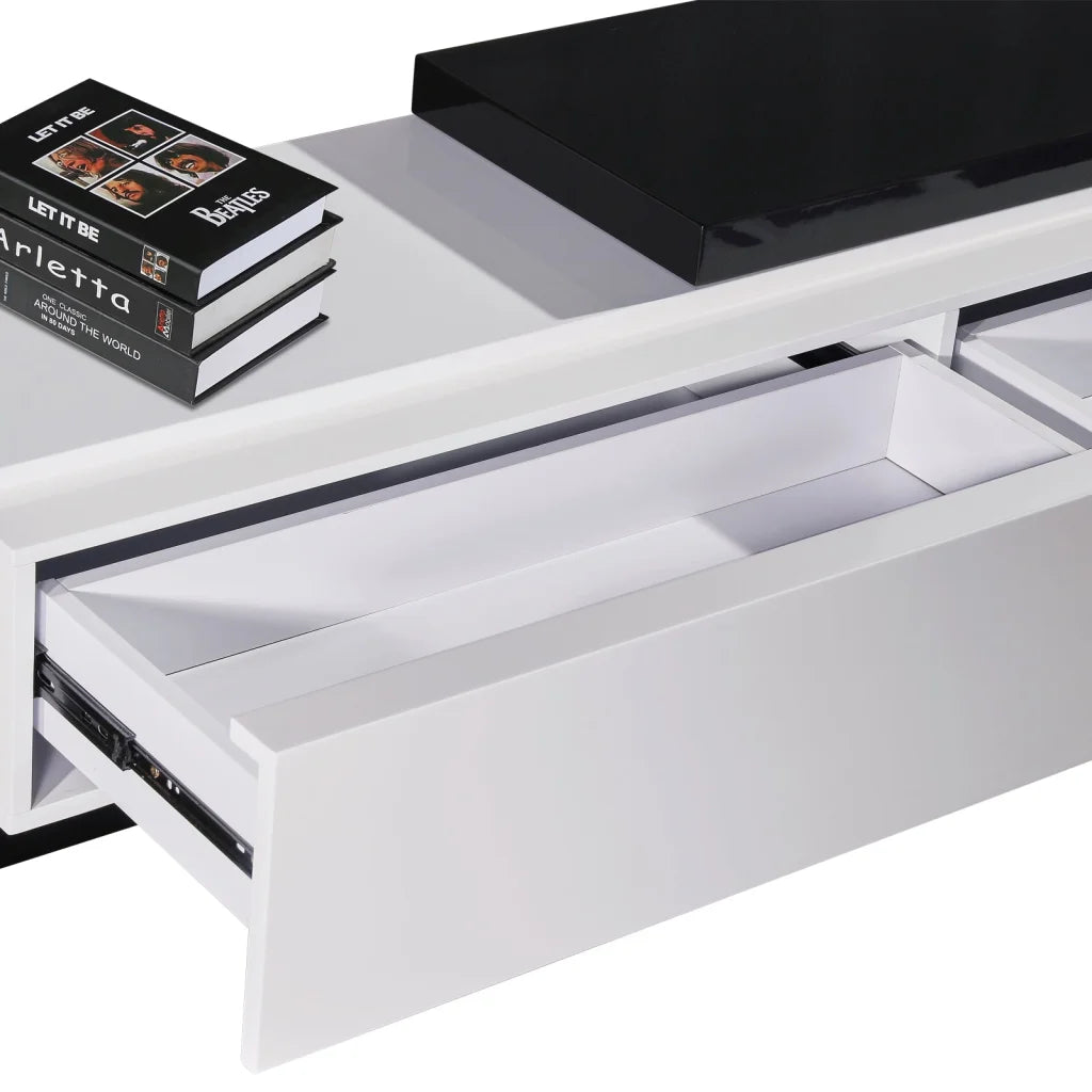 TV Cabinet Entertainment Unit with 2 Storage Drawers High