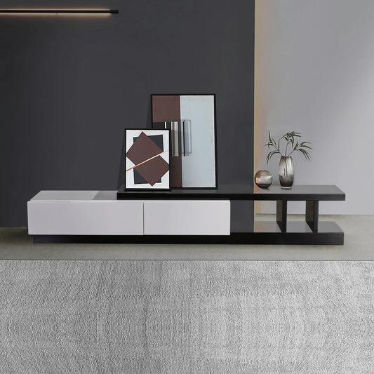 TV Cabinet Entertainment Unit with 2 Storage Drawers High