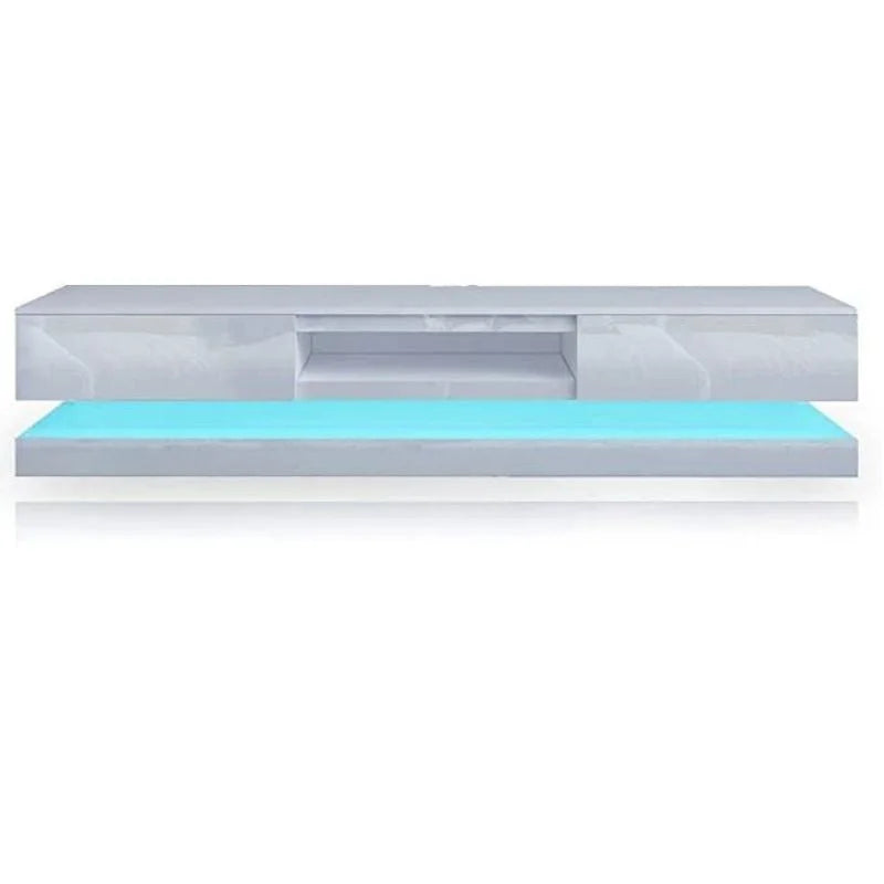 TV Entertainment Unit Modern High Gloss LED RGB