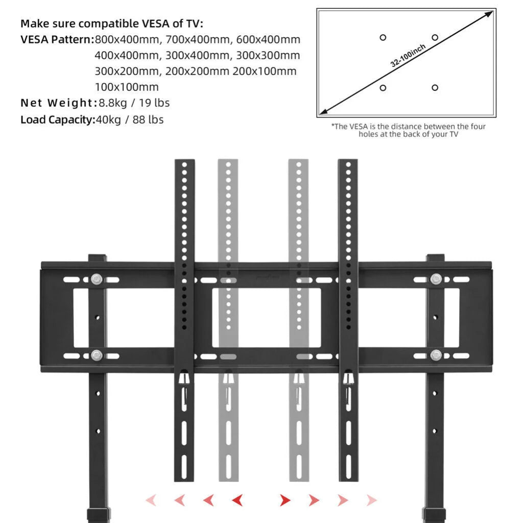 Tv stand base with mount bracket swivel led lcd