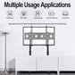 TV stand with product-specific shape and colour cues