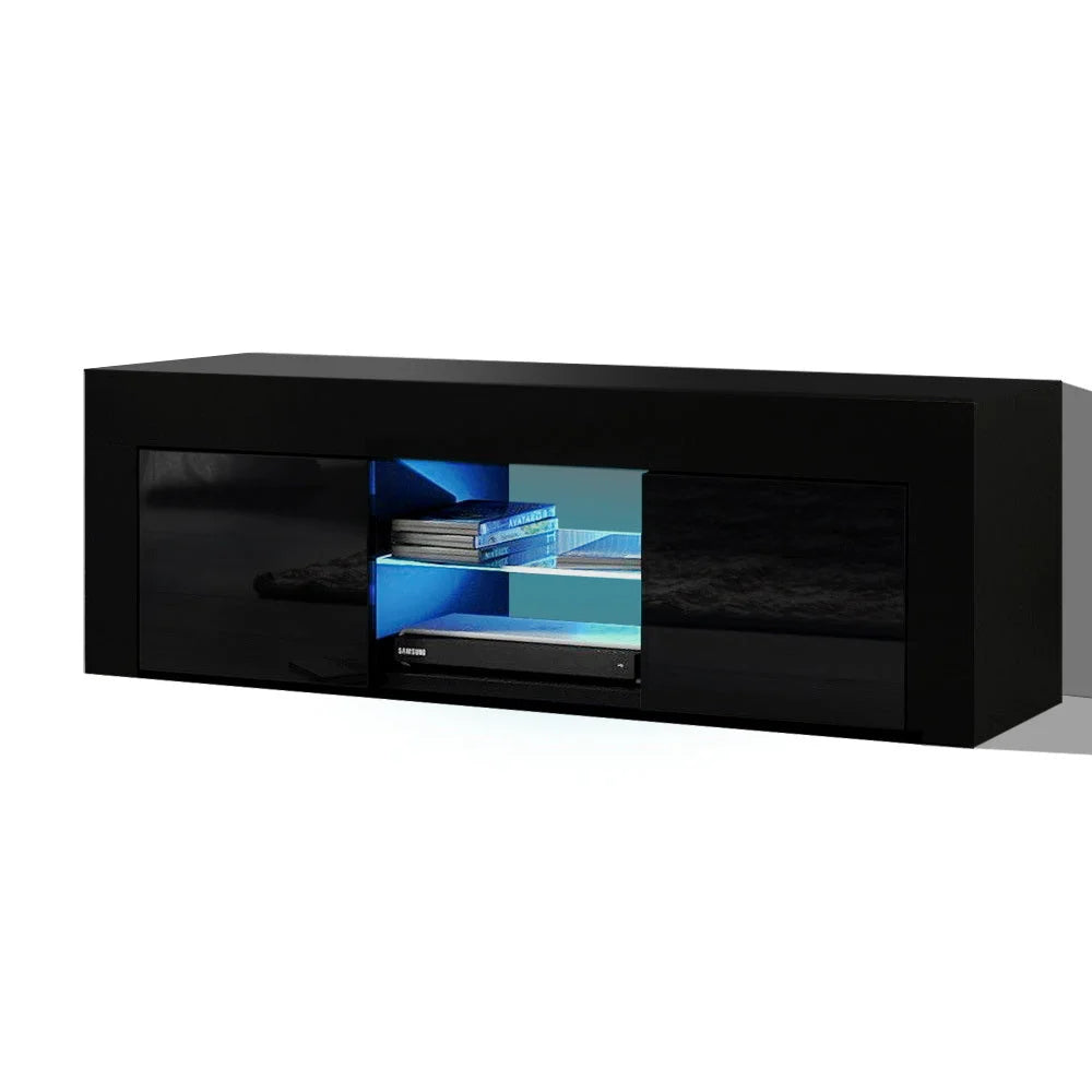 TV Stand Cabinet Entertainment Unit 130cm RGB LED Gloss