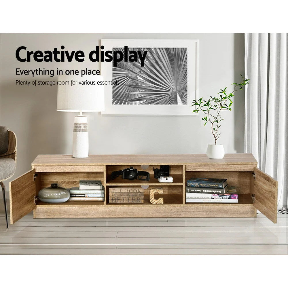 TV Stand Entertainment Unit 160CM Lowline Storage Cabinet
