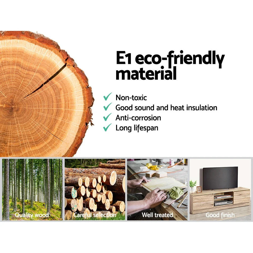 TV Stand Entertainment Unit 160CM Lowline Storage Cabinet