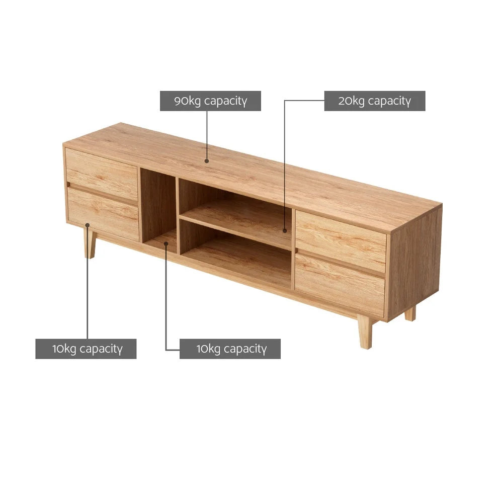 TV Stand Entertainment Unit Cabinet Storage Drawer Shelf