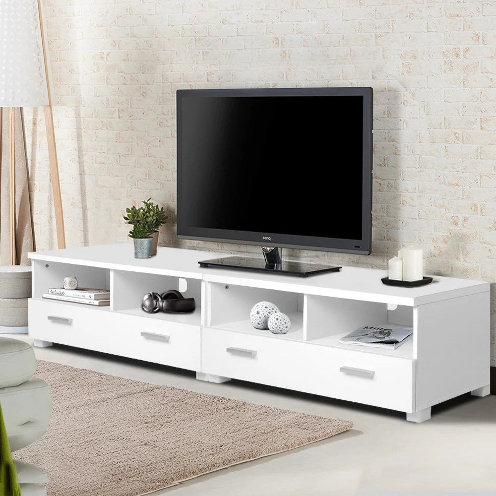 TV Stand Entertainment Unit with Drawers - White - Living
