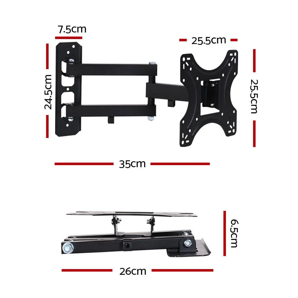 TV wall mount with fitted edges and product hardware