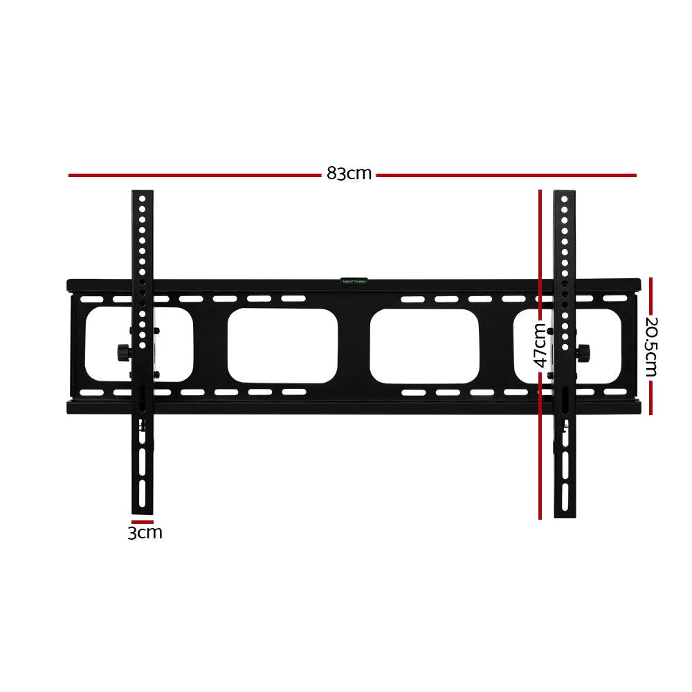 TV wall mount with shape details and included parts
