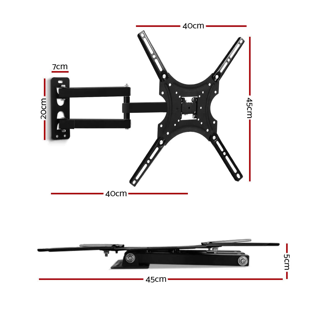 Tv wall mount with monitor bracket swivel tilt inch