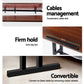 Desk with laptop table dark mobile twin