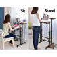 Desk with table dark mobile twin