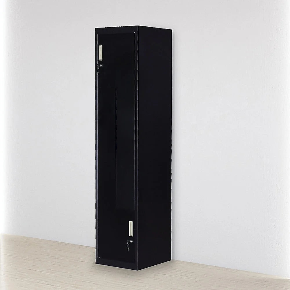 Two-Door L-Shaped Office Gym Shed Storage Lockers - Black