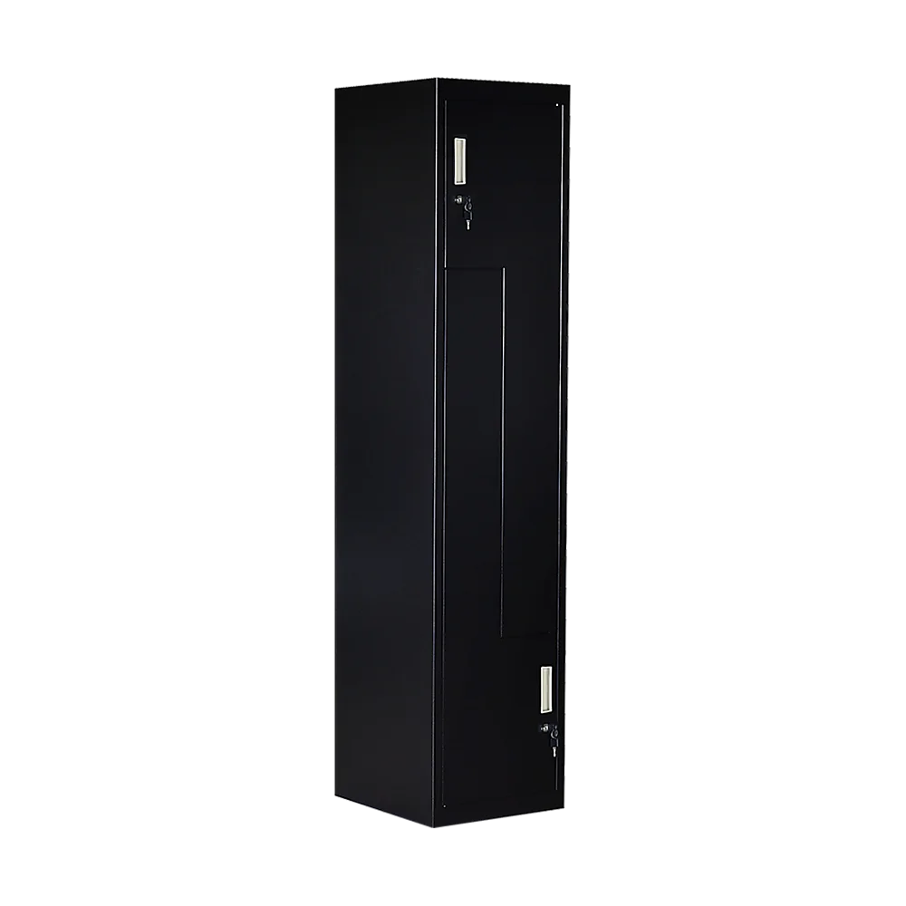 Two-Door L-Shaped Office Gym Shed Storage Lockers - Black