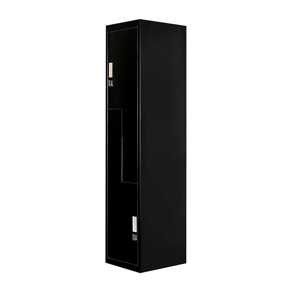 Two-Door L-Shaped Office Gym Shed Storage Lockers - Black