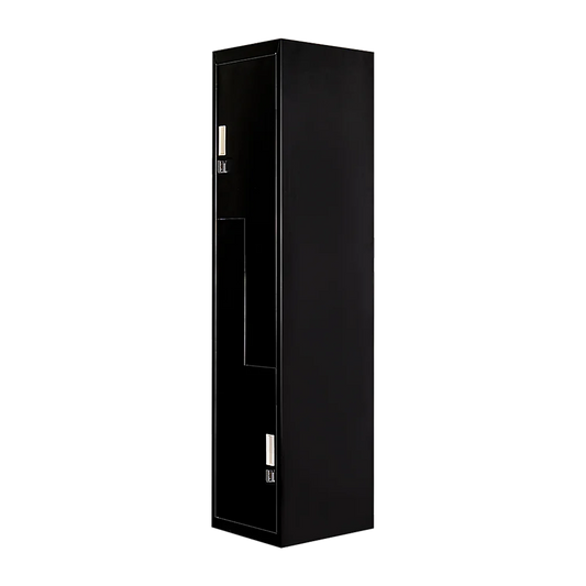 Two-Door L-Shaped Office Gym Shed Storage Lockers - Black