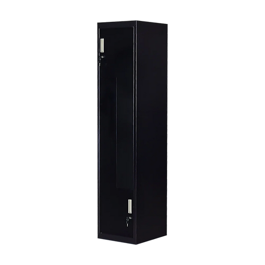 Two-Door L-Shaped Office Gym Shed Storage Lockers - Black