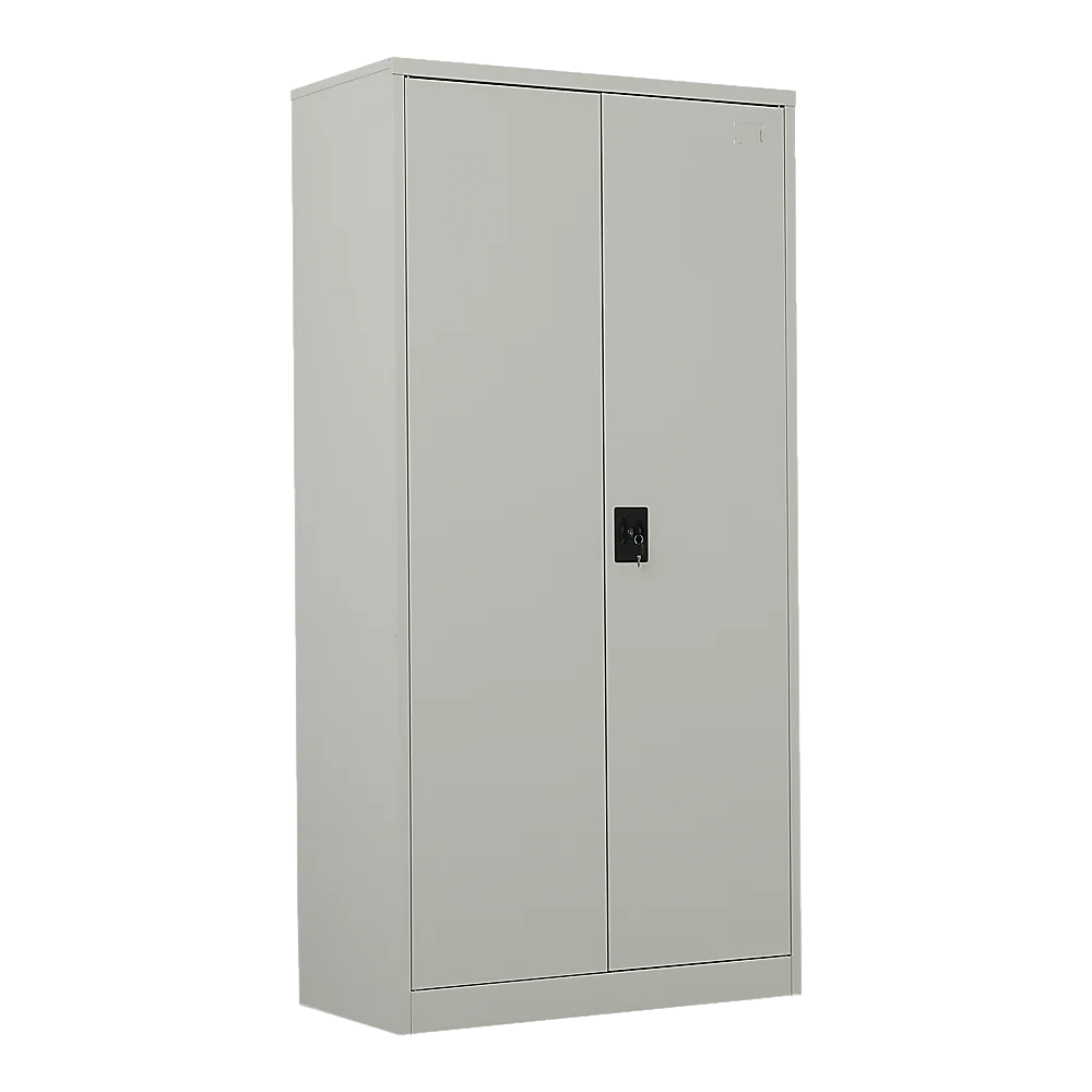 Two-Door Metal Cabinet Shelf Storage for Home Office Gym