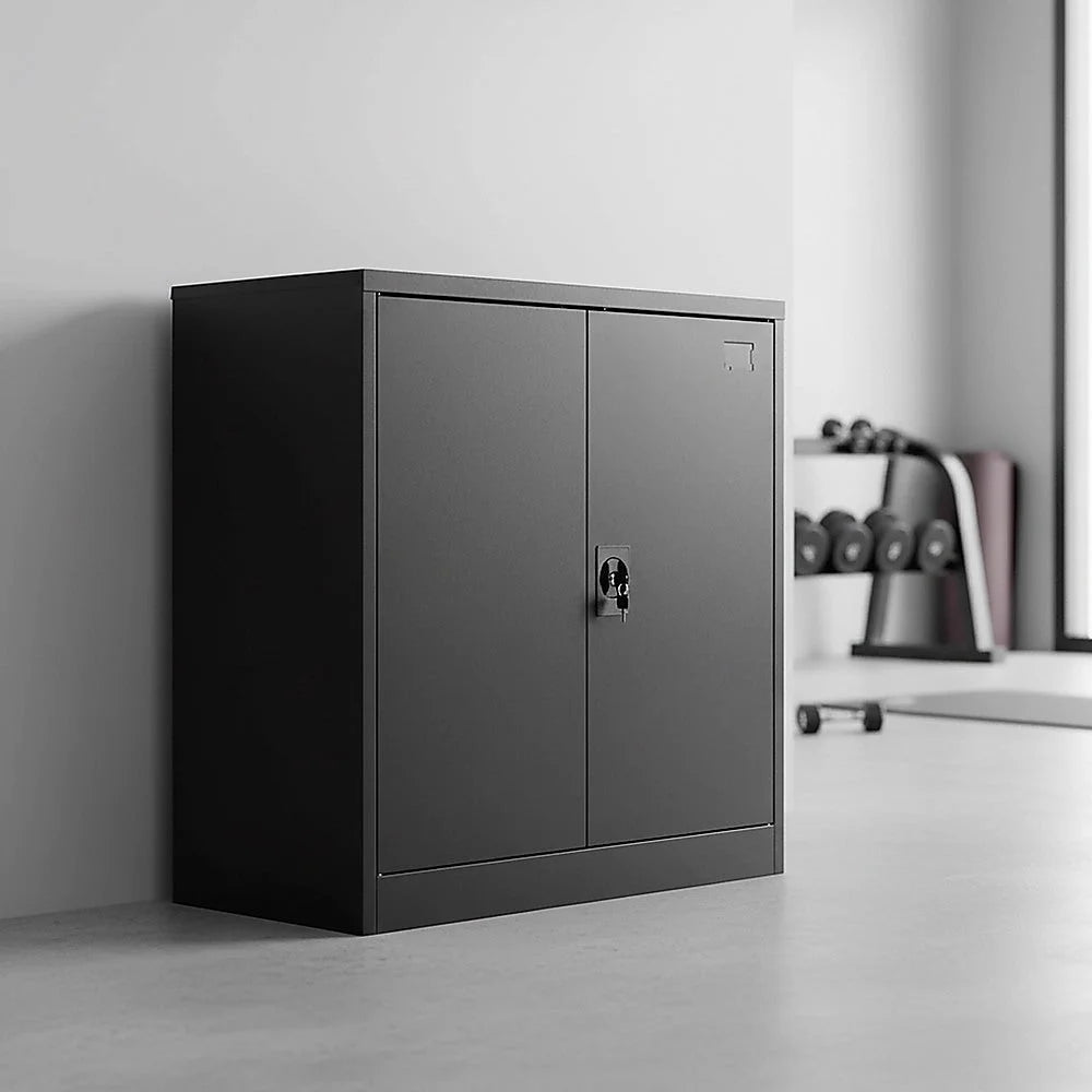Two-Door Metal Short Cabinet Shelf Storage for Home Office