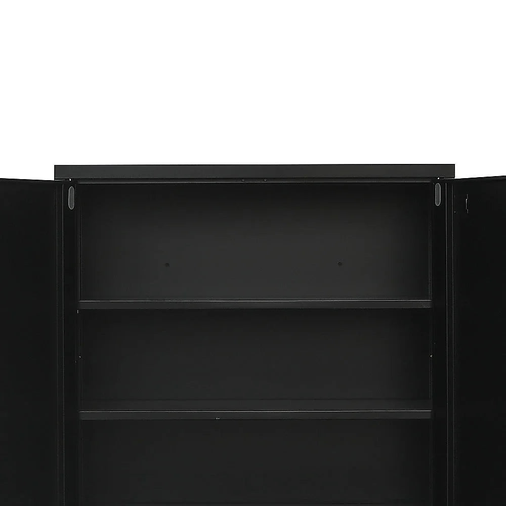 Two-Door Metal Short Cabinet Shelf Storage for Home Office
