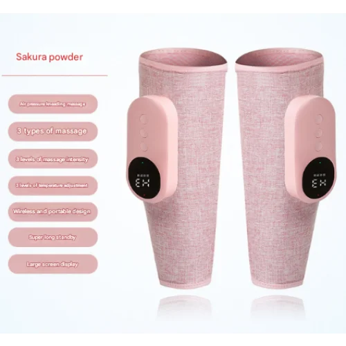 Two-piece Pink Portable Leg Air Pressure Massager