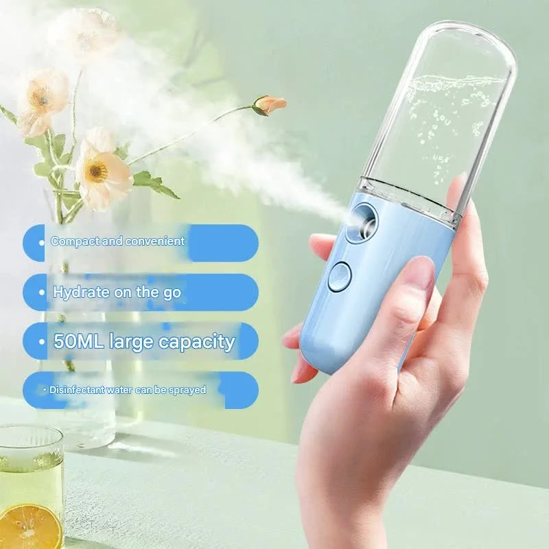 Two Portable Nano Facial Sprayer - 50ml USB Rechargeable