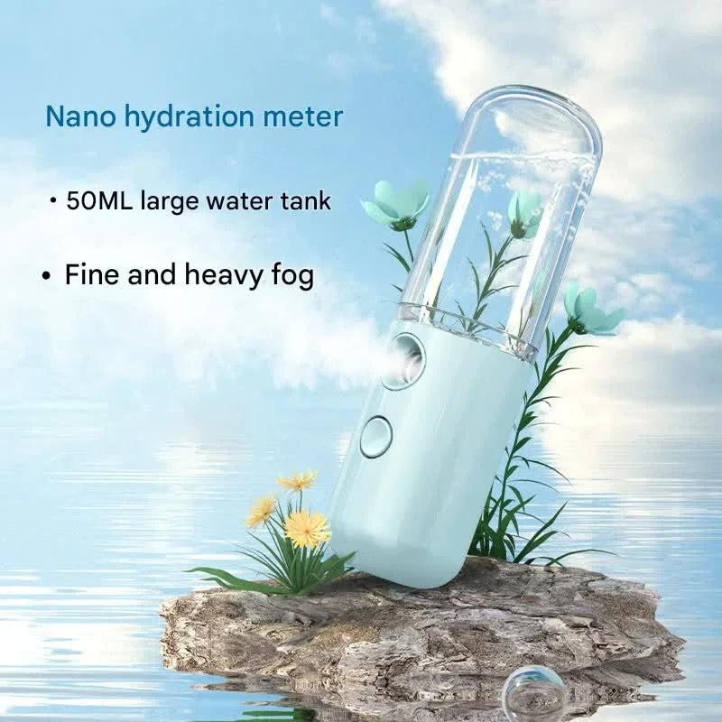 Two Portable Nano Facial Sprayer - 50ml USB Rechargeable