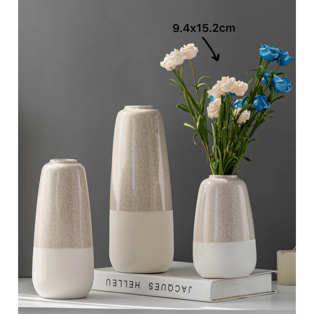 Two Tone Ceramic Vase Flower 15cm - Home & Garden > Decor >