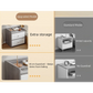 Two-Tone Nightstand Light Gray Wood White Drawers Safety