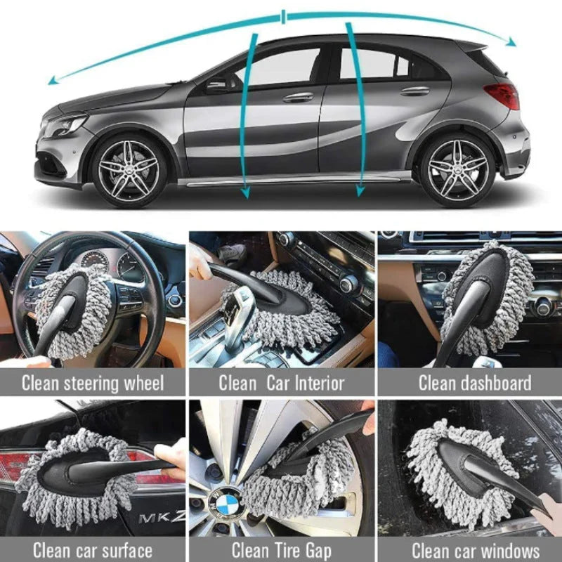 Type B 9-Piece Car Wash Tool Kit - Tire & Wheel Brushes