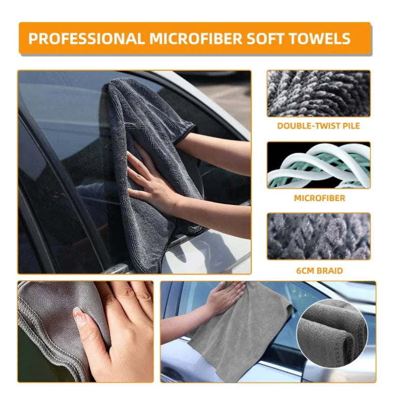 Type B 9-Piece Car Wash Tool Kit - Tire & Wheel Brushes