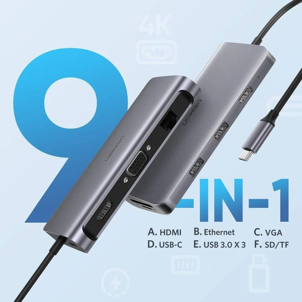 Type C 9-in-1 Multifunction Adapter