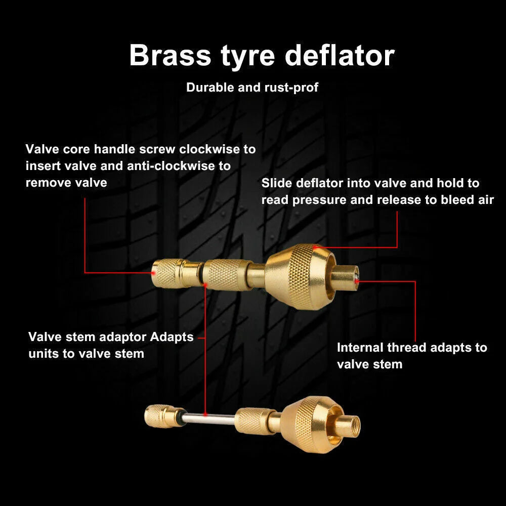 Tyre Deflator Tire Air Deflators Rapid with Pressure Gauge