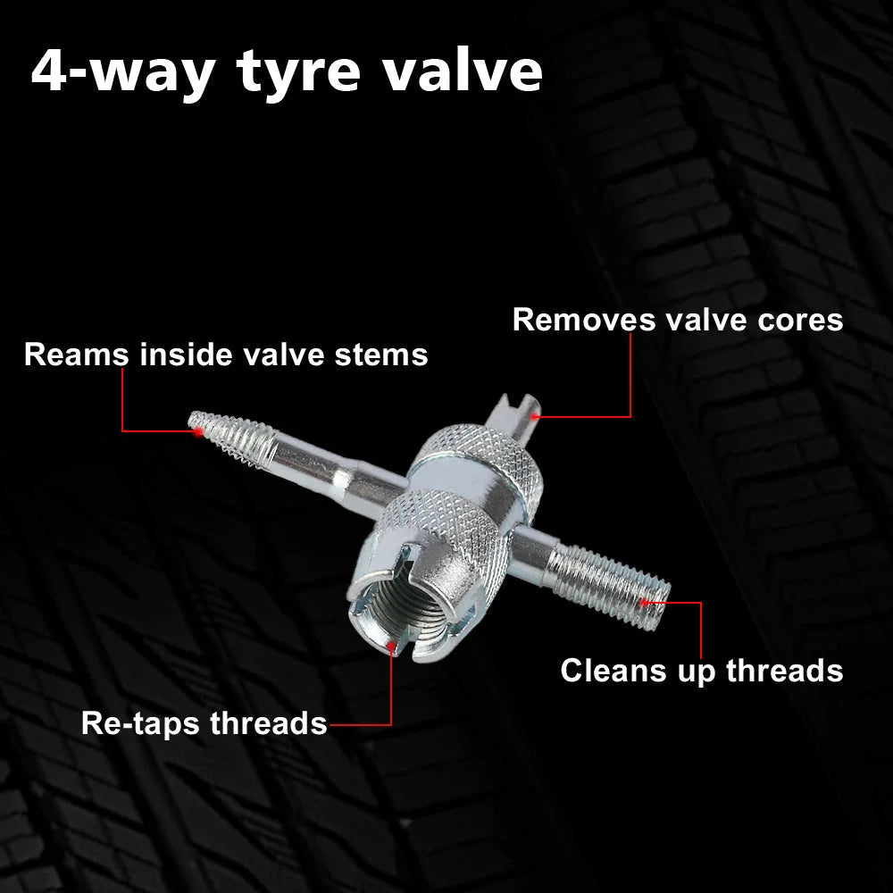 Tyre Deflators Automatic 4WD Pressure Gauge Set of 4 - Brass