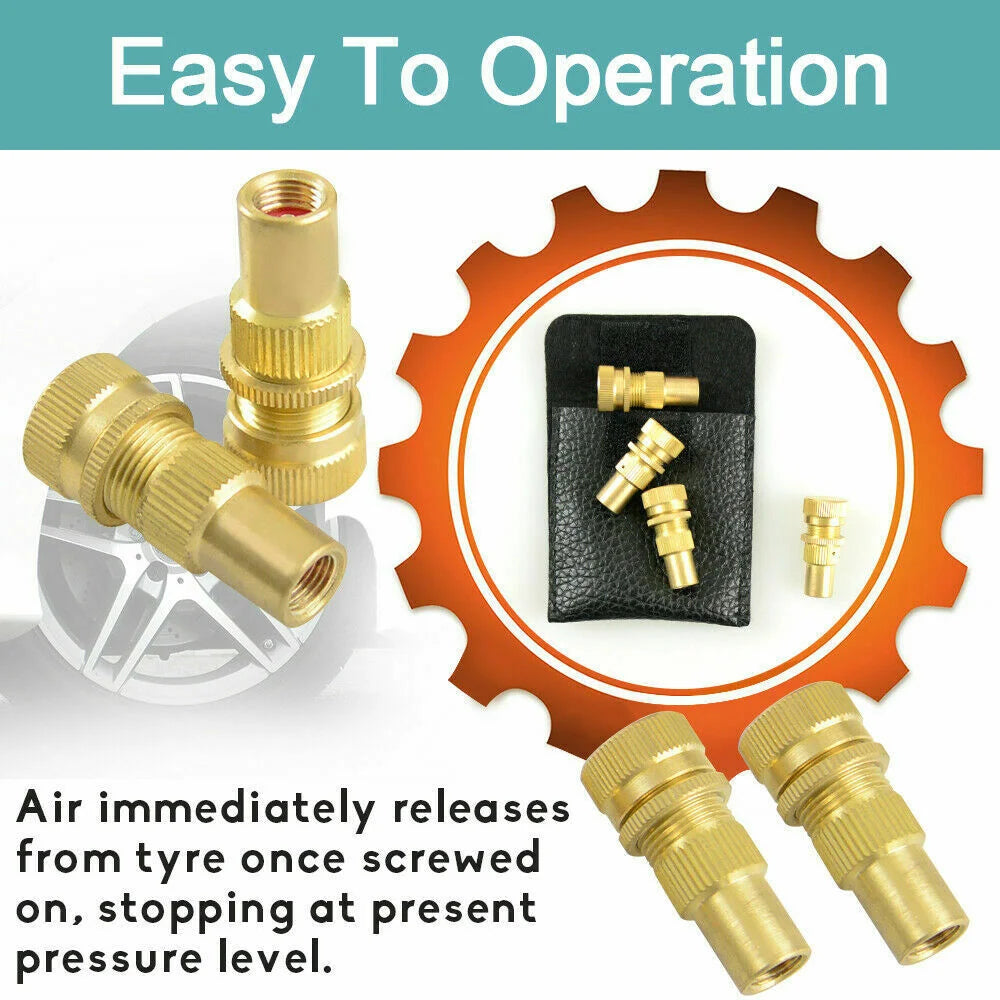 Tyre Deflators Brass Air Deflator 0-60 PSI Tire Valve Core