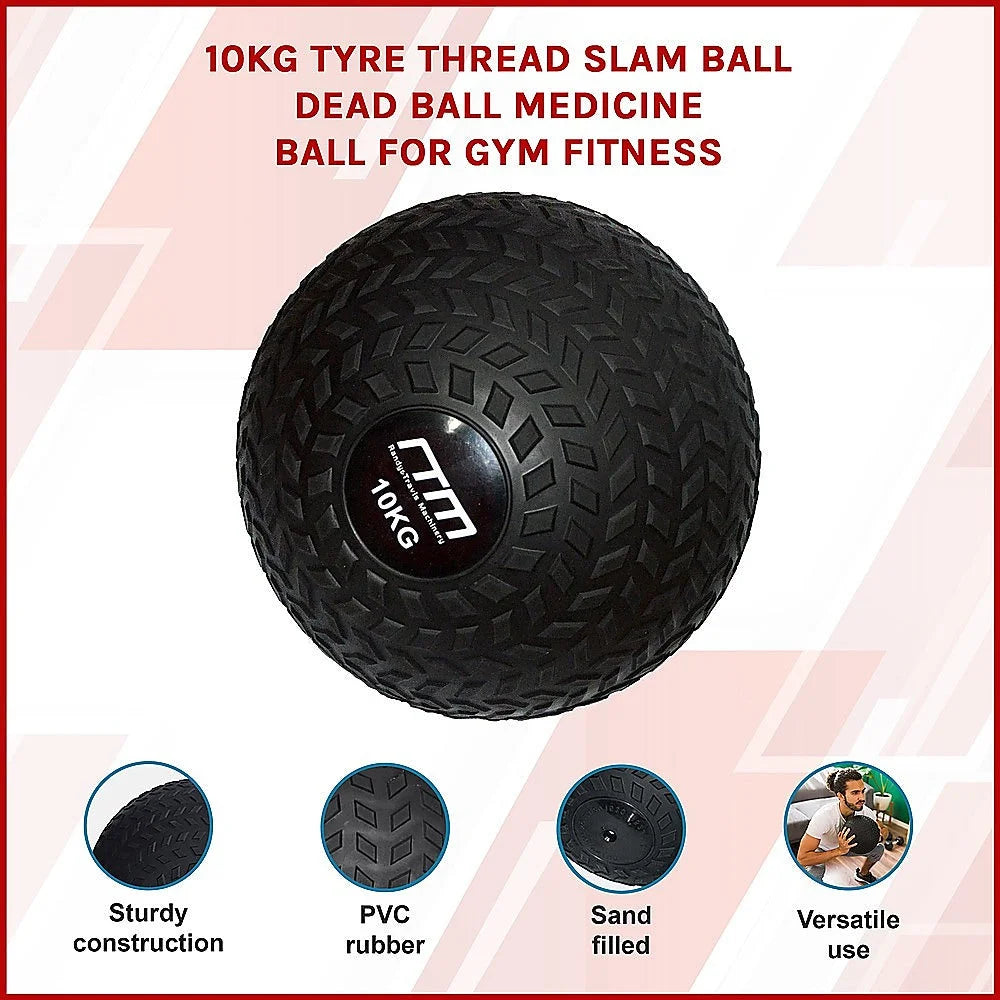 Tyre Thread Slam Ball Medicine Ball for Gym Fitness - 10KG