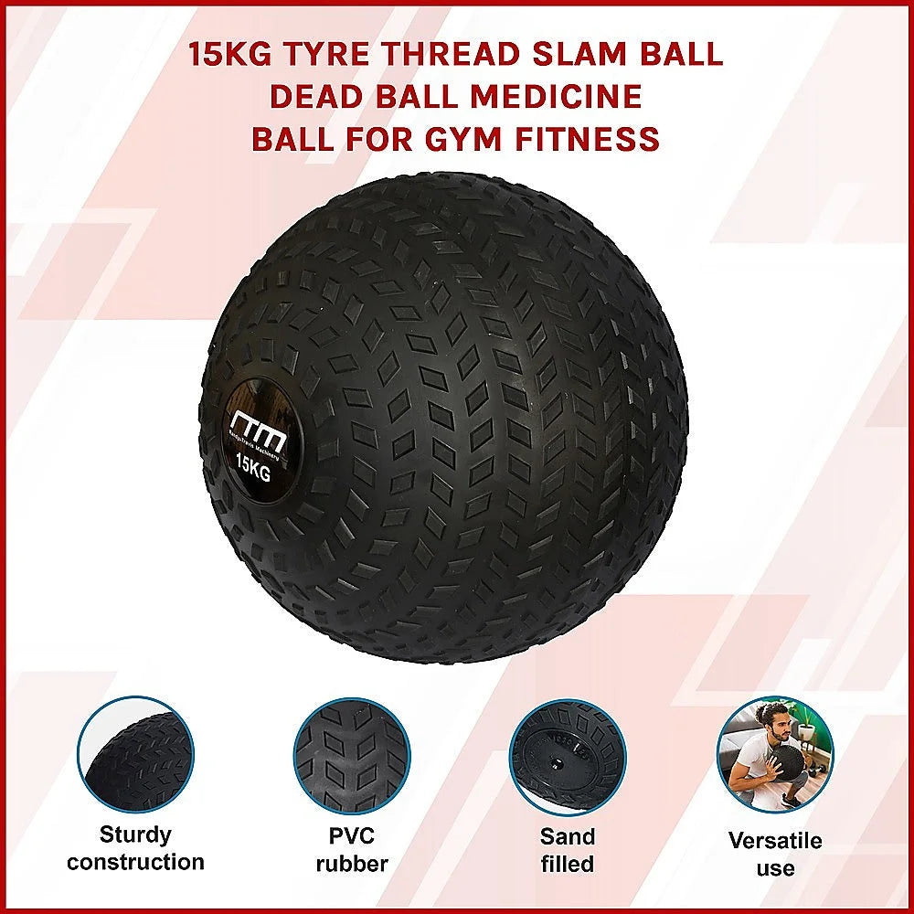 Tyre Thread Slam Ball Medicine Ball for Gym Fitness - 15KG