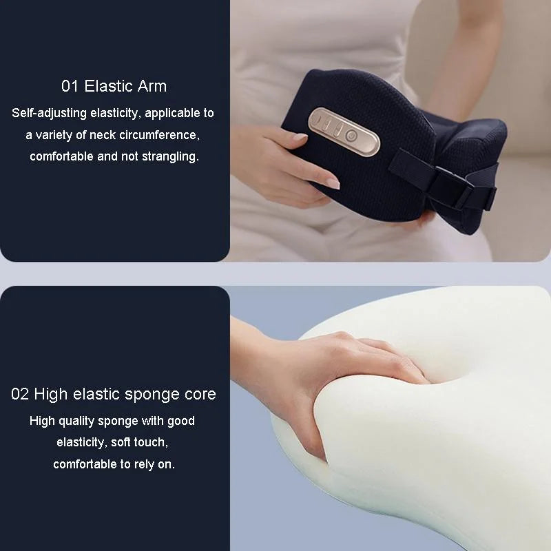 U-Shape Neck Massager With Hot Compress Navy - Health &
