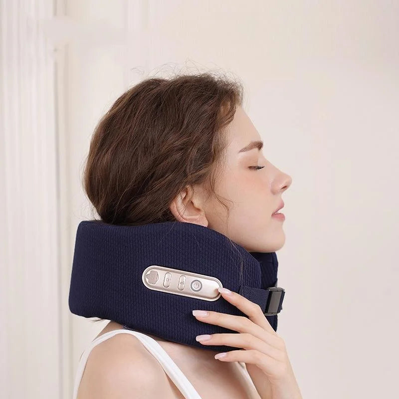 U-Shape Neck Massager With Hot Compress Navy - Health &