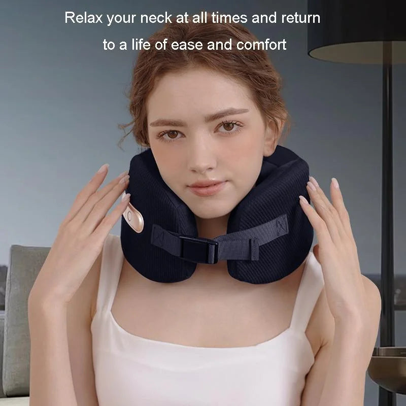 U-Shape Neck Massager With Hot Compress Navy - Health &