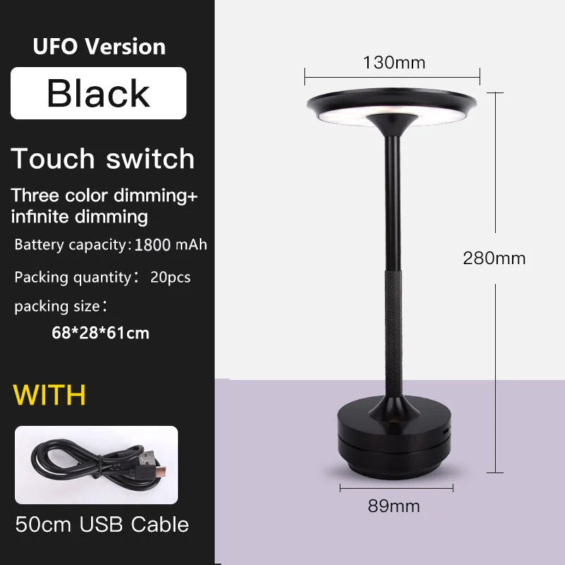UFO Version LED Desk Lamp - Black Touch Switch with Dimming