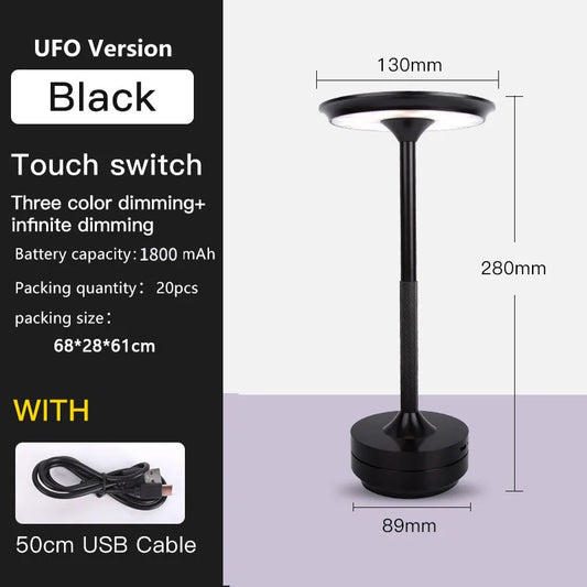 UFO Version LED Desk Lamp - Black Touch Switch with Dimming