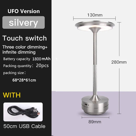 UFO Version LED Desk Lamp - Silver Touch Switch
